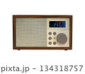 A Cozy Vintage Wireless Radio isolated on white background 134318757