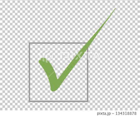 手描きのチェックの入ったボックスのイラスト 手描きのチェックの入ったボックスのイラスト 134318878