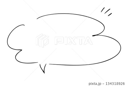 ペンの手書き吹き出し_黒 134318926