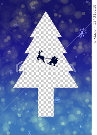 Christmas tree and Santa Claus in the night sky Christmas tree and Santa Claus in the night sky 134319219