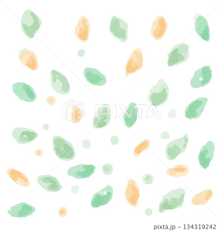 ふんわり水彩素材シリーズ｜若葉の背景 134319242