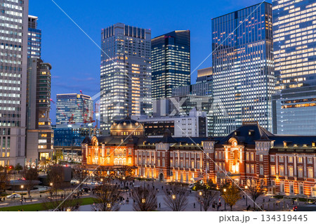 《東京都》東京駅の夜景 134319445