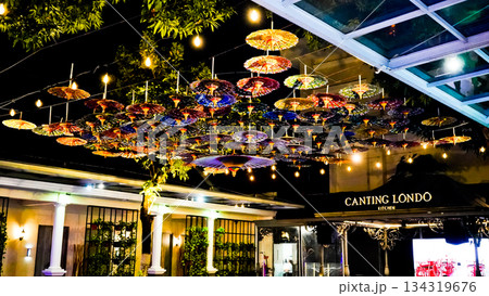 beautiful views of umbrellas to beautify the outdoors 134319676