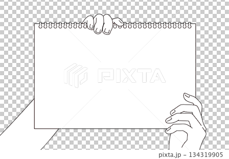 插圖材料為紙張和手持物 插圖材料為紙張和手持物 134319905