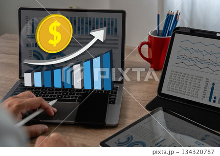 sales pipeline Businessman increase sales CRM and data-driven marketing strategy turn every lead sales pipeline Businessman increase sales CRM and data-driven marketing strategy turn every lead 134320787