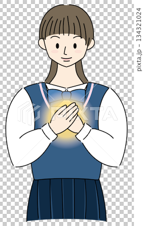 A high school girl with warm feelings 134321024