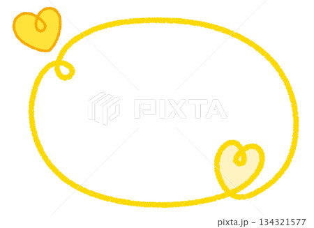 クレヨンラインのカーリーハートフレーム/イエロー 134321577