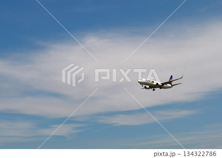 着陸する航空機 着陸する航空機 134322786