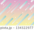 紫と緑のポップでカラフルな幾何学模様に45度に流れる白い星 134322977