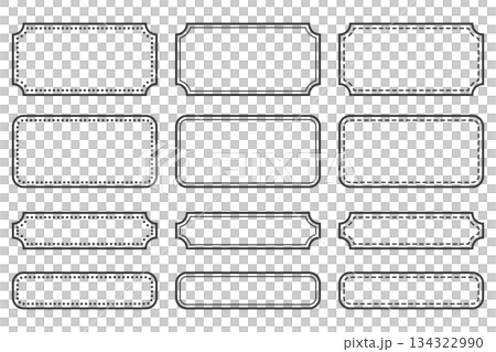 Sparkling simple line frame set 134322990