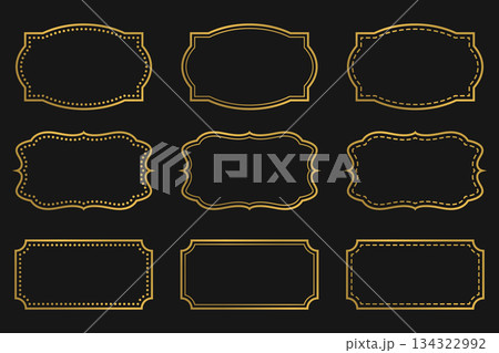 きらきら　シンプルな線のフレームセット 134322992
