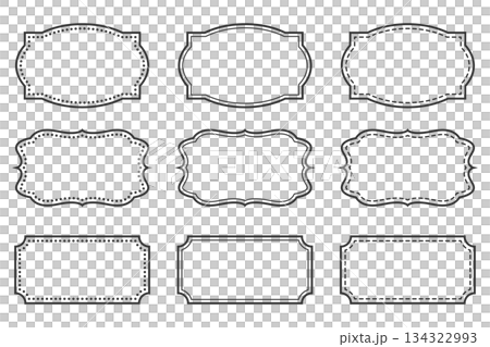 きらきら　シンプルな線のフレームセット 134322993