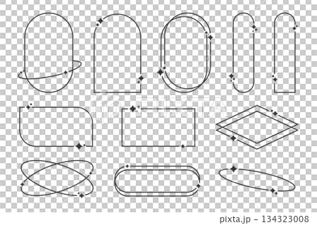 きらきら　シンプルな線のフレームセット 134323008