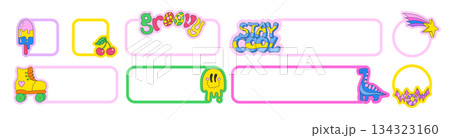 Retro happy sticker pack set pins horizontal shape scrapbook label groovy quote patch diary planner Retro happy sticker pack set pins horizontal shape scrapbook label groovy quote patch diary planner 134323160