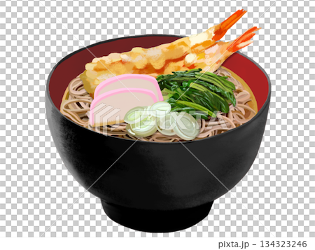 年越しそば（黒赤椀） 134323246