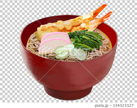 年越しそば（赤椀） 134323327