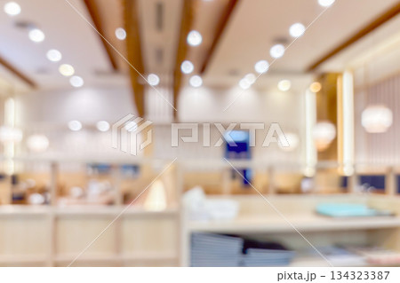 Japanese restaurant interior abstract blurred background Japanese restaurant interior abstract blurred background 134323387