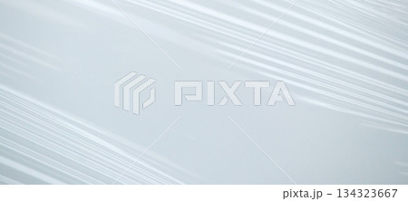 Abstract white plastic film wrap texture background 134323667