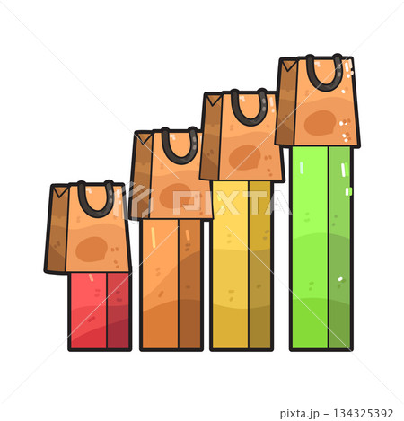illustration of Sales Chart illustration of Sales Chart 134325392