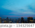 大阪梅田の高層ビル群の夕景 大阪梅田の高層ビル群の夕景 134325647