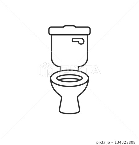 Toilet bowl icon in flat style. Hygiene vector illustration on isolated background. WC restroom sign business concept. Toilet bowl icon in flat style. Hygiene vector illustration on isolated background. WC restroom sign business concept. 134325809