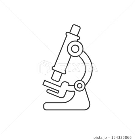 Microscope icon in flat style. Laboratory magnifier vector illustration on isolated background. Biology instrument sign business concept. Microscope icon in flat style. Laboratory magnifier vector illustration on isolated background. Biology instrument sign business concept. 134325866
