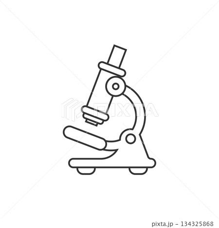 Microscope icon in flat style. Laboratory magnifier vector illustration on isolated background. Biology instrument sign business concept. Microscope icon in flat style. Laboratory magnifier vector illustration on isolated background. Biology instrument sign business concept. 134325868