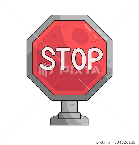 illustration of Stop Sign illustration of Stop Sign 134326119