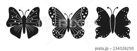 Butterfly icon set collection in flat style. Insect vector illustration on isolated background. Flying bug sign business concept. Butterfly icon set collection in flat style. Insect vector illustration on isolated background. Flying bug sign business concept. 134326250