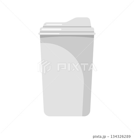 Coffee drink icon in flat style. Tea, cappuccino, latte vector illustration on isolated background. Paper cup sign business concept. 134326289