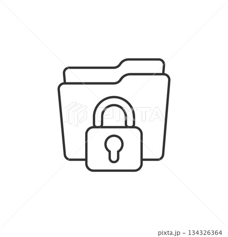 Files folder permission icon in flat style. Document access vector illustration on isolated background. Secret archive sign business concept. Files folder permission icon in flat style. Document access vector illustration on isolated background. Secret archive sign business concept. 134326364