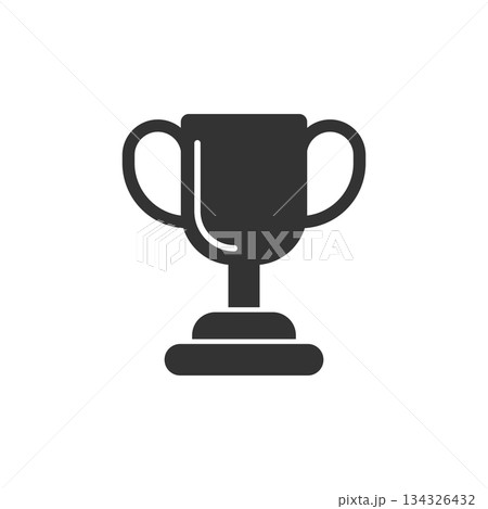 Trophy cup icon in flat style. Goblet prize vector illustration on isolated background. Award sign business concept. Trophy cup icon in flat style. Goblet prize vector illustration on isolated background. Award sign business concept. 134326432