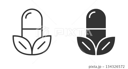 Vitamin pill note icon in flat style. Capsule vector illustration on white isolated background. Antibiotic sign business concept. Vitamin pill note icon in flat style. Capsule vector illustration on white isolated background. Antibiotic sign business concept. 134326572