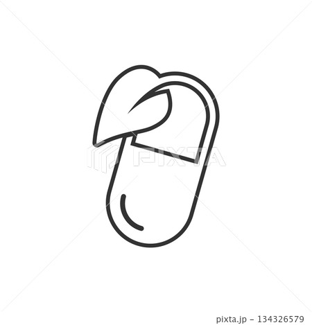 Vitamin pill note icon in flat style. Capsule vector illustration on white isolated background. Antibiotic sign business concept. Vitamin pill note icon in flat style. Capsule vector illustration on white isolated background. Antibiotic sign business concept. 134326579