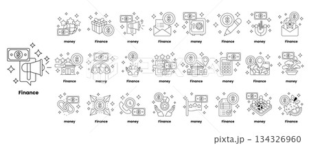 A series of dots and lines that spell out the word financee 134326960