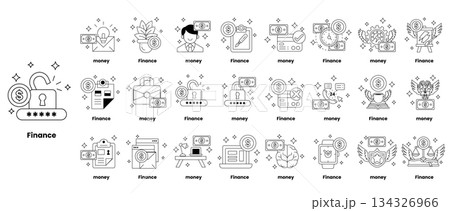 A series of symbols and words are displayed in a grid A series of symbols and words are displayed in a grid 134326966