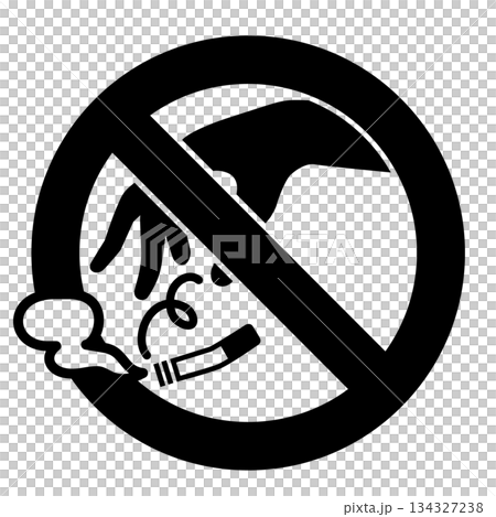 禁止亂丟煙頭標誌 134327238