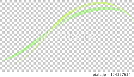 緑色のラインが重なる波状のイラスト 緑色のラインが重なる波状のイラスト 134327634