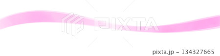 ピンク色の水彩がグラデーションするライン素材 134327665