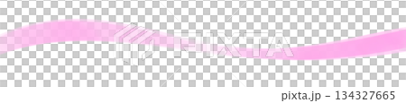 ピンク色の水彩がグラデーションするライン素材 134327665