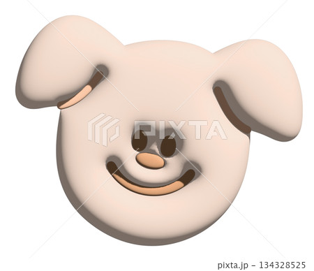Inflated puppy face in 3D for model, merchandise, decoration, dog cartoon, characters, comic, pet shop, vet, adopt and rescue animal, foster home, shelter, house, home, playtime, sticker, patch, pin Inflated puppy face in 3D for model, merchandise, decoration, dog cartoon, characters, comic, pet shop, vet, adopt and rescue animal, foster home, shelter, house, home, playtime, sticker, patch, pin 134328525