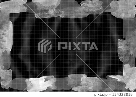 Watercolor Frame on Grid Background for Creative Projects, Text Placement, and More. 134328819