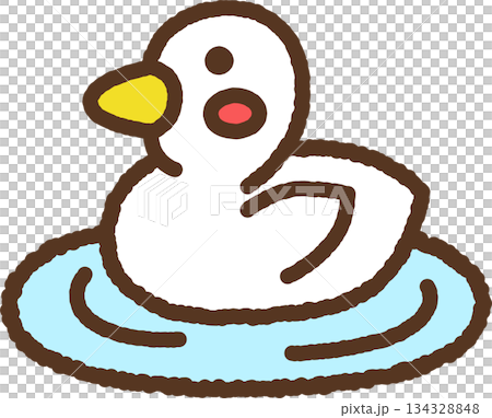 Hand-drawn animal icon illustration: duck Hand-drawn animal icon illustration: duck 134328848