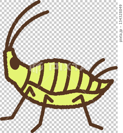 Hand-drawn creature icon illustration: Aphid 134328849