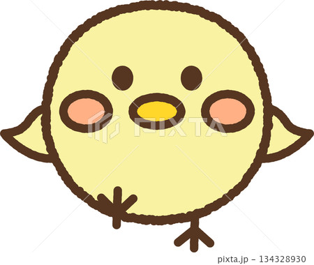 手書き風の生き物単品アイコンイラスト ひよこ 手書き風の生き物単品アイコンイラスト ひよこ 134328930