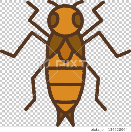 Hand-drawn creature single icon illustration: nymph 134328964