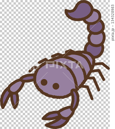 手書き風の生き物単品アイコンイラスト　サソリ 134328983
