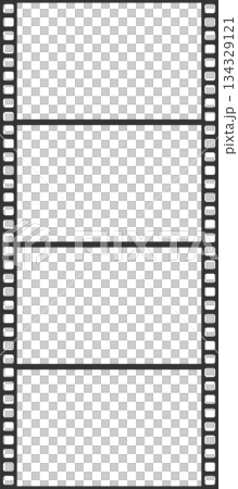 四個簡單的電影膠片幀的垂直版插圖（寬高比 16:9） 134329121