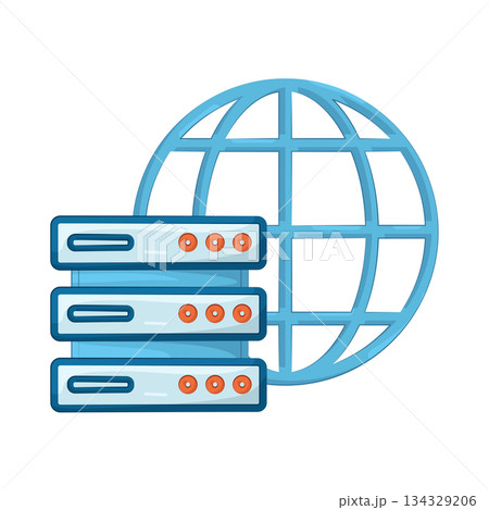 Illustration of server Illustration of server 134329206