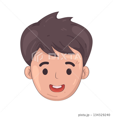 Illustration of happy boy  134329240